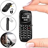 Mini Mobile Cell Phone Bluetooth Dialer Headset Earphone Stereo Support SIM Card 0.66 inch(Black)