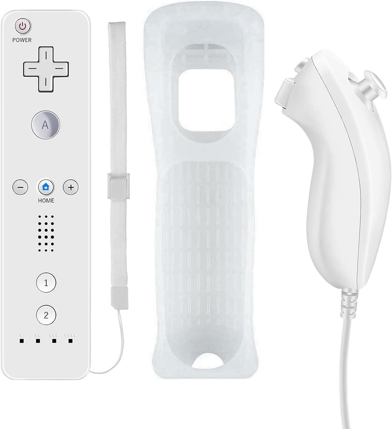 QUMOX Remote Controller Remote Control + Nunchuk for Nd Wii/WII U White