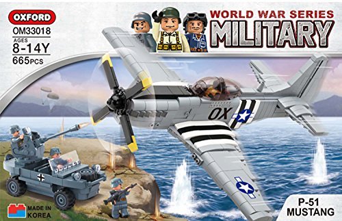 OXFORD BRICK BLOCK World War Series Military P-51 MUSTANG OM 33018