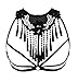 Woman Wire Harness Bra Punk Gothic Bra Lace Tassel Bra (Black)