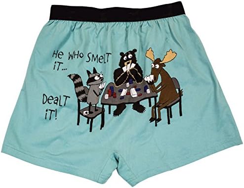 Lazy OneFunny Animal Boxers, Humorous Underwear, Novelty Boxer Shorts, Gag Gifts for Men