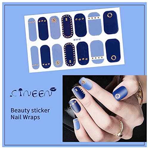 CINEEN Nagelfolien Nagelaufkleber Nagelfolie Selbstklebend art easy Nagellack zum aufkleben 15pcs DIY flash sticker+3pcs Nagelfeile set
