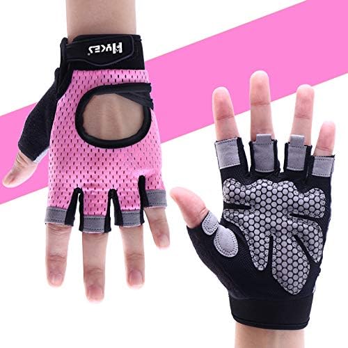 Hykes Gym Gloves for Weight Lifting Crossfit Fitness Workout Exercise Hand Grips for Women