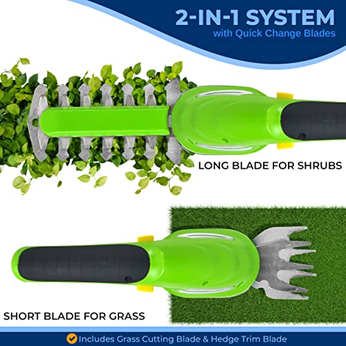 SereneLife Battery Grass Cutter, Grass Clippers Cordless, Trimmer