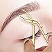 Hicarer 3 Pcs Eyebrow Tweezers Scissor for Women Facial Hair Handle Straight Tip Scissor Shaped Eyebrows Tweezers for Hair Plucker Remover Eyebrows Care Wig Plucking for Women Men(Gold Plated)