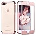 BENTOBEN iPhone 8 Plus Case, iPhone 7 Plus Case, Crystal Clear 2 in 1 Shockproof Slim Transparent TPU Protective Phone Cases Cover for iPhone 8 Plus / 7 Plus [Without Screen Protector] Clear/Rose Gold