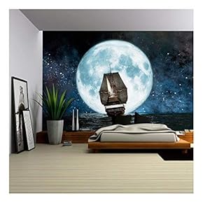 Moon Boat and Reflection in The Water