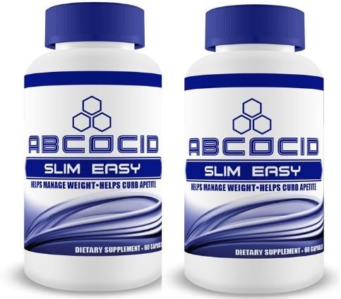 2 bottles Abcocid Slim Easy with raspberry ketone, green tea fucoxanthin, vitamin b12