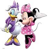 9 Inch MINNIE MOUSE and Daisy Duck Mickey Removable Wall Decal Sticker Art Disney Home Decor 8 1/2 inches wide by 8 1/2 inches tall