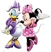 9 Inch MINNIE MOUSE and Daisy Duck Mickey Removable Wall Decal Sticker Art Disney Home Decor 8 1/2 inches wide by 8 1/2 inches tall