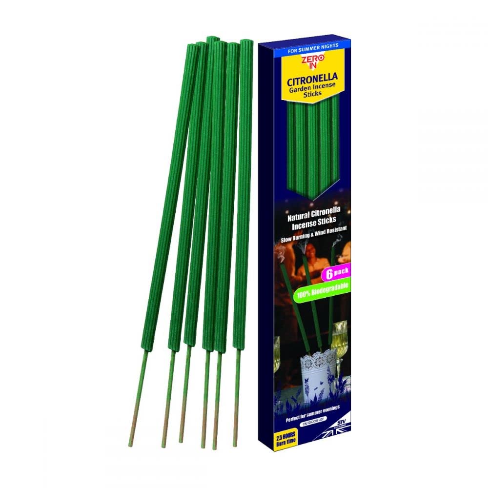 Zero In Citronella Garden Incense Sticks - 12 pack, Green