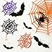 Boao 12 Pieces Halloween Spider Web Napkin Rings Set, Spooky Design Metal Napkin Holder for Halloween Costume Theme Party Supplies, Accessories, Table Decorations, 3 Colors