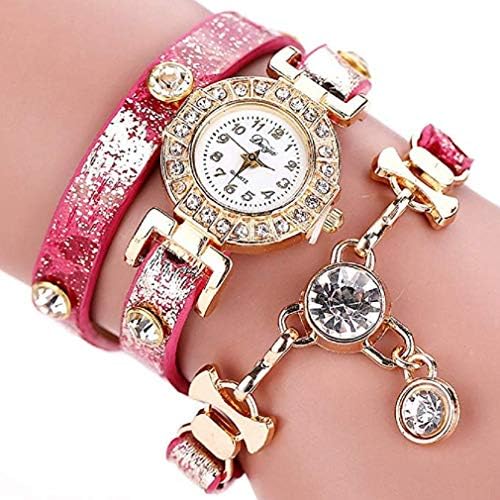 Womens Bracelet Watches Ladies Watches Female Watches Leather Watch (hot Pink)