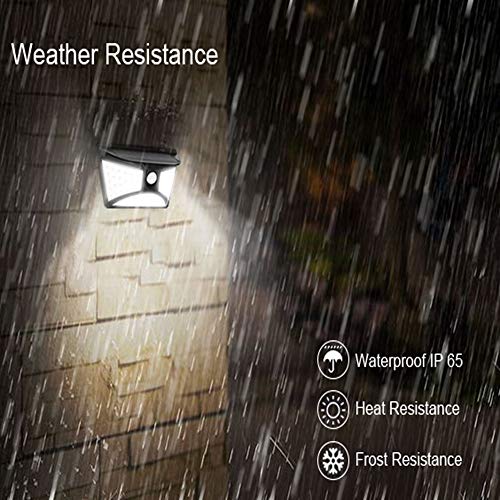 Outdoor Solar Motion Sensor Wall Light 2 Pack, 68 LED IP65 Waterproof Wireless Night Security Light with 270° Wide Illumination Angle for Front Door,Yard,Garage,Garden,Stairs,Pathway