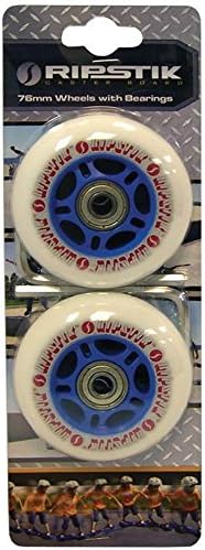 California-Toys.com Razor RipStik Caster Board Genuine Replacement Wheels (Set of 2) Color: Blue 76mm with ABEC-5 Bearings with Active Energy Power & Balance Necklace $49 Value