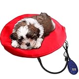 Heating Pads For Pets, Petcaree Warming Dog Beds, Pet Mat with Chew Resistant Cord Soft Removable Cover (Diameter 30cm)