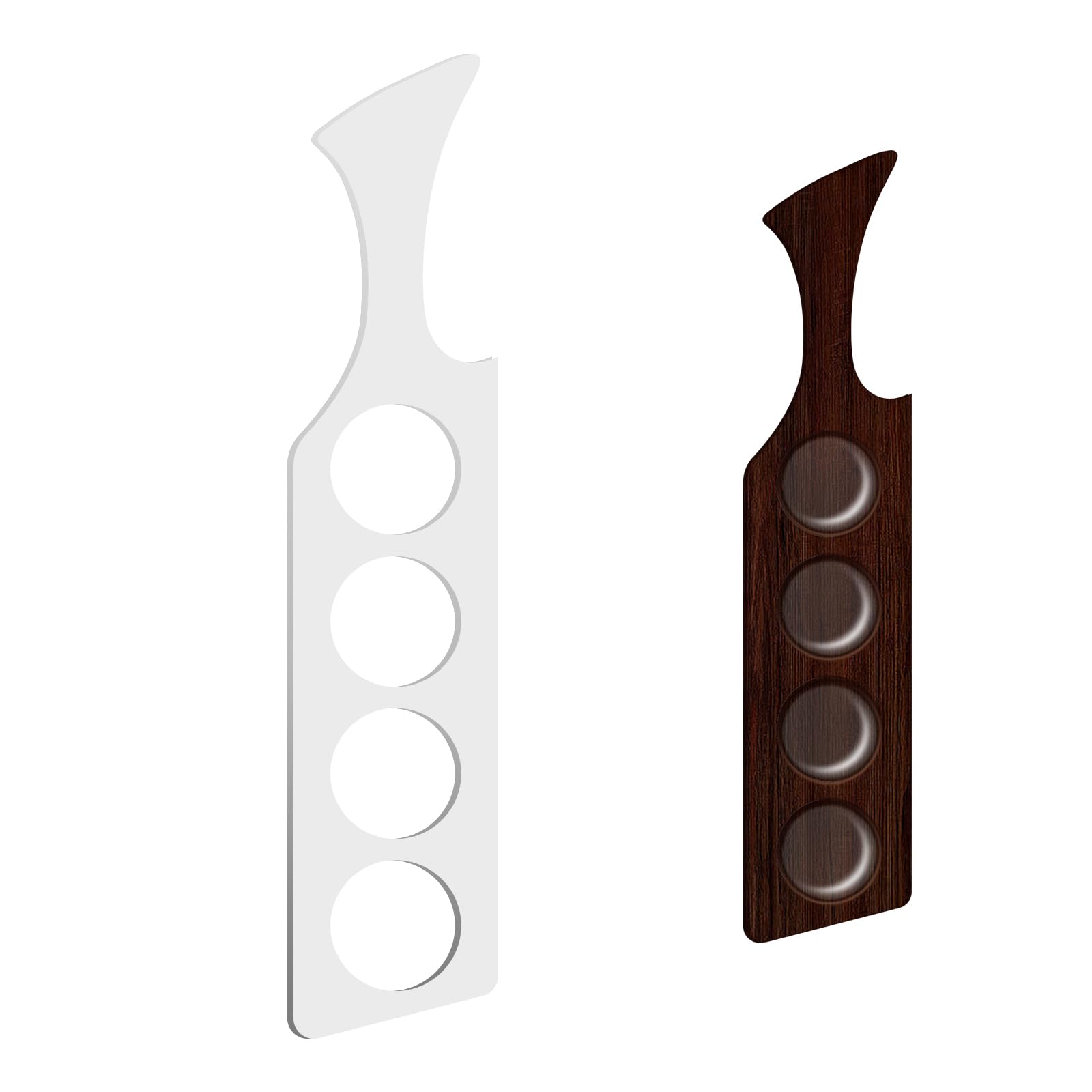 Photo 1 of Betagt Acrylic Flight Paddle Template, Wine Flight Router Templates for Woodworking 16.9x3.5x0.2 Inch Clear Beer Flight Template