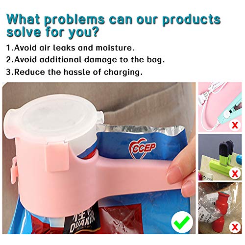 Bag Clips for Food, 4 pcs Food Package with Pour Spout, Snack Sealing Clips, Pouring Food Clip, Food Storage Clip, Best Kitchen Food Storage and Organization (Multicolor)