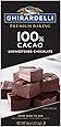 Ghirardelli Premium Baking Bar 100% Cacao Unsweetened Chocolate, 4 Oz, Pack of 12