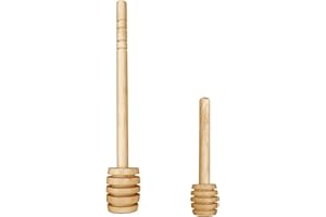 2 Pack Mini Wooden Honey Dipper Sticks Honey Dippers Jam Muddler Syrup Stirrer for Honey Jar Dispense Drizzle Honey Spoon