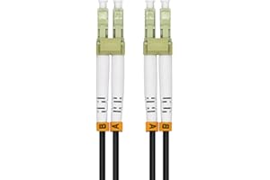 Jeirdus 100M LC to LC 10G OM3 Outdoor Armored Duplex Fiber Optic Cable Jumper, 100M (328ft), Multimode 50/125, LC/PC to LC/PC