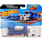 Mattel Hot Wheels Track Fleet, Ultra Magnus Robot Hauler, 1:64 Scale Diecast Vehicle, Blue