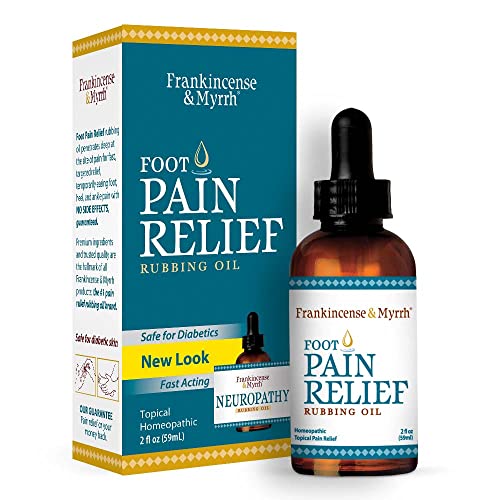 FRANKINCENSE & MYRRH Foot Pain Relief Neuropathy Rubbing Oil, Nerve