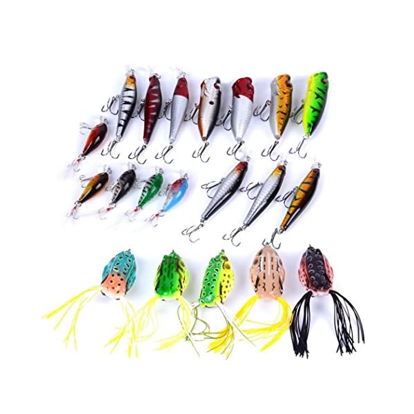 Aorace-20pcs-Fishing-Lures-Kit-Mixed-including-Minnow-Popper-Crank-and-Plastic-Soft-Lures-Frog-Lures-For-Saltwater-Freshwater-Trout-Bass-Salmon-Fishing
