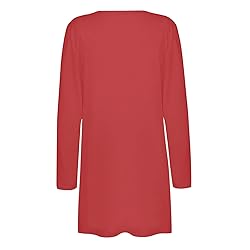 Sweaters for Dresses Tie Front Cardigan Crew Neck