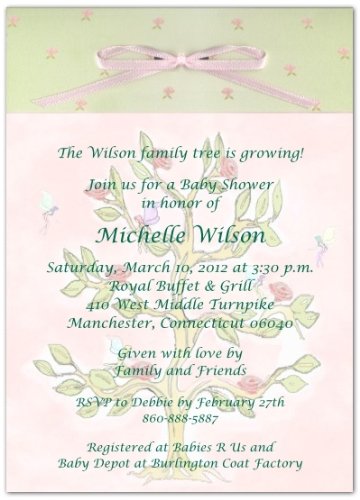 Amazon Com Fairy Tree Baby Shower Invitations Set Of 20 Baby