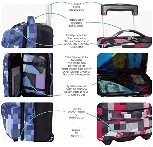 Fantasia Blue Bagaglio a Mano invicta Trolley Travel 35 LT 46x24x33 cm  Valigeria urban-earth.co.uk