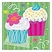 Cupcake Themed Birthday Party Plates & Napkins Serves 16
