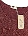 Timeson Ladies Comfy Loose Fit Long Sleeve Pleated High Low Hem Long Tunic Top XX-Large Wine