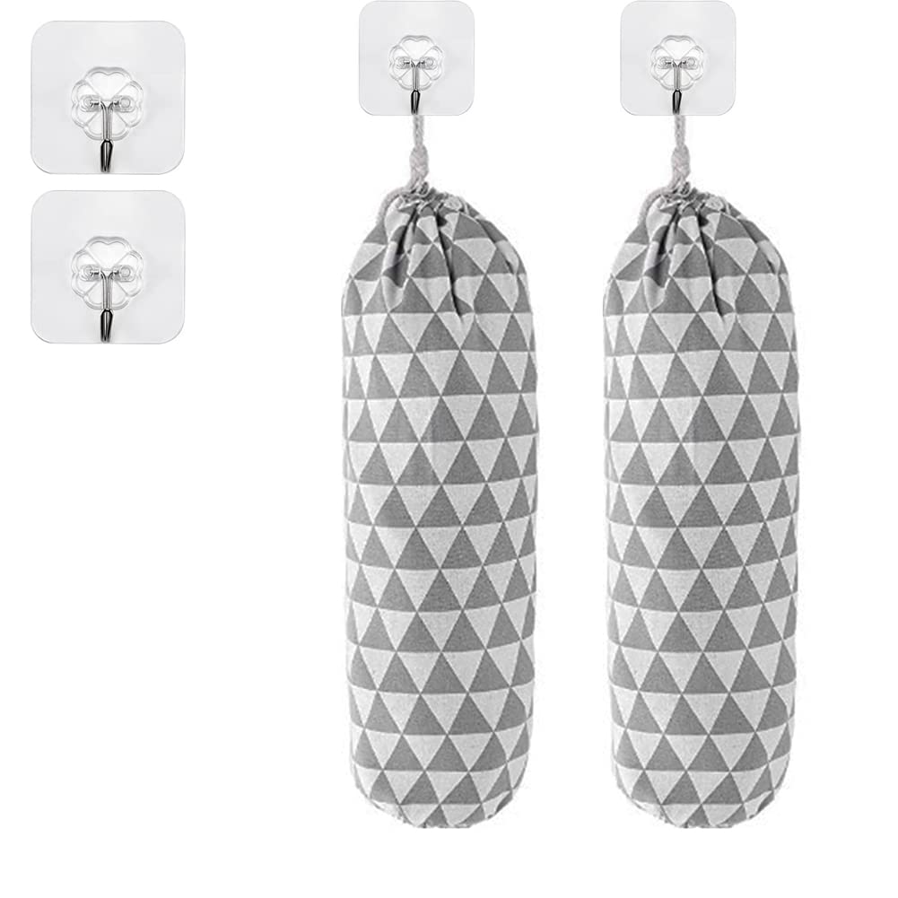 Elantoexis Bag Holder Large Grocery Bags Holder Wall Mount Garbage Plastic Bag Organizer, Shopping Bag Storage Dispenser