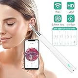 Wireless Otoscope,TONDOZEN 3.9mm Ear Camera WiFi 1080P FHD Super Light Lens Ear Wax Removal Endoscope,Compatible with iPhone, iPad & Android Smartphone,Tablet