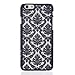 Case for iPhone 6 Plus / iPhone 6s Plus, Moonmini Baroque Retro Court Lace Pattern Texture Hard Plastic Clear Case for Apple iPhone 6 Plus / Apple iPhone 6s Plus 5.5 Inch (Black)