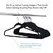 Zeal Home Multi-Purpose Ultra Slim Non-Slip Velvet Hanger Set of 50 Black