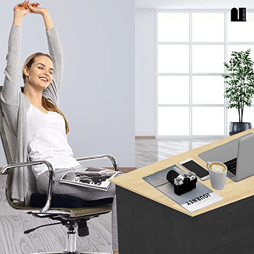 MUBSON Cojin para Coxis y Ciatica de Gel para Mejorar Postura y Reducir Dolores de Espalda. Cojin para Silla Gamer o de Oficina. Cojin Ortopedico con Base Antideslizante. Coccyx Seat. Donut Pillow