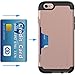 LUVVITT Ultra Armor Wallet Case with Card Holder Designed for Apple iPhone 6s 4.7 inch Screen - Rose Gold (Holds Only One Card)