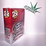 Double Platinum Wraps 2x Wet Cherry Flavor Box of 25 Packs - Limited Edition Kush Sticker