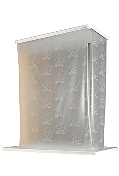 ECO-DuR,4024879010669,1 Paar Ersatzvorhänge ECK Duschrollo 134x62 cm - Tropfen weiß