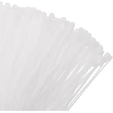 MECCANIXITY 1000pcs 3 Inch 11 Lbs Cable Zip Ties Self-Locking Small Nylon Cable Tie Wraps 1/8" for Cord Management, White