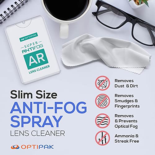 OPTIPAK Anti Fog Spray for Glasses Ultra Slim Portable Travel