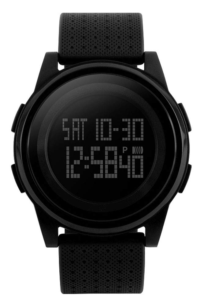 Sport Watch LED Electronic Digital Watch Ultra Thin Waterproof Outdoor Chronograph Watches for Women Men, Black, Chronograph,Digital