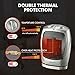 Warmtec 1500W Oscillating Ceramic Space Heater with Adjustable Thermostat,Overheat Protection and Tip-Over Protection, ETL Listed Portable Electric Hot/Cool Fan Heater for Indoor Use (Silver)