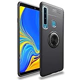 Avalri Samsung Galaxy A9 2018 Case, Thin Soft Full Protective 360 Degree Rotating Ring Kickstand Cover with Magnetic Car Mount for Galaxy A9 2018 (Black)
