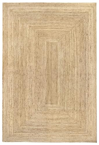 HAMID Jute Alhambra natural colour rug – 100% jute fibre (220 x 360 cm).