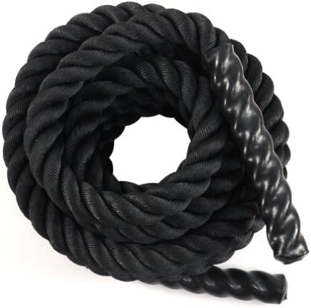 1.5" Poly Dacron Battle Rope Workout Training Undulation Black 50ft