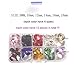 ChangJin One BOX of 120PCS Mixed colors and Sizes Point Back Crystals Rhinestone Glass Rivoli Stone W/Container