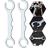 2 Pieces Beer Faucet Wrench Stainless Steel Multifunction Wrench Spanner for Tap Beer Tower Coupler Multi-use Faucet Key Tool Removal